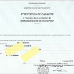 attestation commissionnaire transport